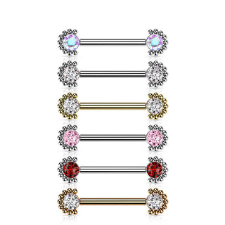 Titanium Nipple Piercing Zirconia Internally Threaded