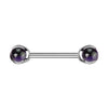Nipple Piercing Semi-Precious Stone Internally Threaded