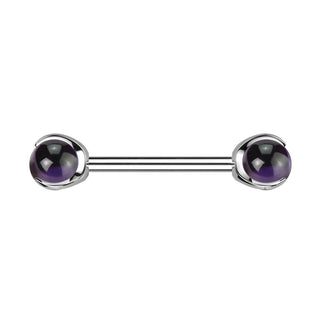 Nipple Piercing Semi-Precious Stone Internally Threaded