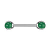 Nipple Piercing Semi-Precious Stone Internally Threaded