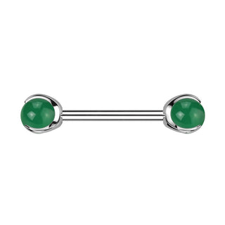 Nipple Piercing Semi-Precious Stone Internally Threaded