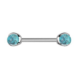Nipple Piercing Semi-Precious Stone Internally Threaded