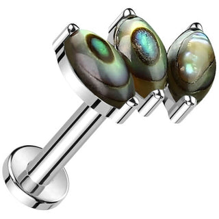 Titane Labret Marquise Pierre Naturelle Filetage Interne
