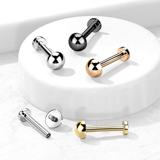 Titanium Labret Dome Internally Threaded