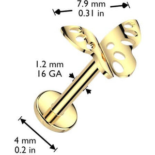Titan Labret Schmetterling Innengewinde