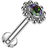 Titane Labret Billes Perlées Zircone Filetage Interne