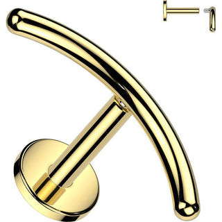Titan Labret gebogener Stab Innengewinde