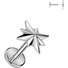 Titanium Labret starburst Internally Threaded