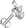 Titanium Labret Vine Zirconia Internally Threaded