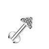 Titane Labret Triangle Filetage Interne