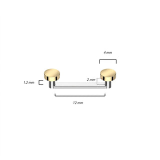 Surface Barbell Round Flat Internally Threaded