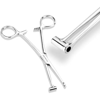 Tool Stainless Steel Tragus Forceps with Spoon Tip