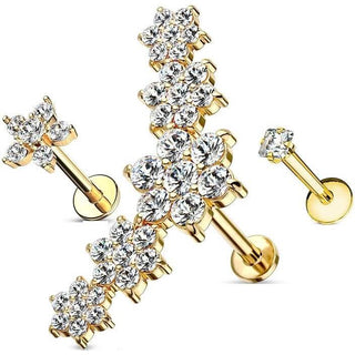Labret Ensemble Zirconia, 3 morceaux