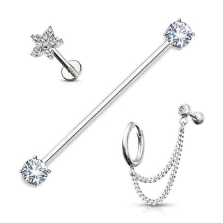 Value Pack Set Labret Barbell Industrial, 3  pieces