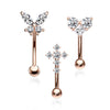 Sourcil pack Papillon Cœur Croix Zircone, 3 morceaux