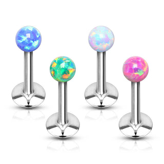 Labret Bille Opale Filetage Interne, 4 morceaux