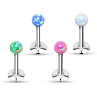 Labret Bille Opale Filetage Interne, 4 morceaux