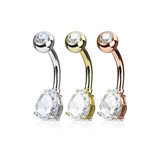 Belly Button Piercing Drop Zirconia, 3  pieces