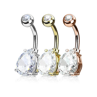 Belly Button Piercing Drop Zirconia, 3  pieces