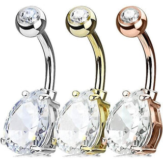 Belly Button Piercing Drop Zirconia, 3  pieces