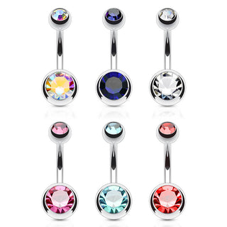 Piercing Ombelico Zirconi, 6 pezzi