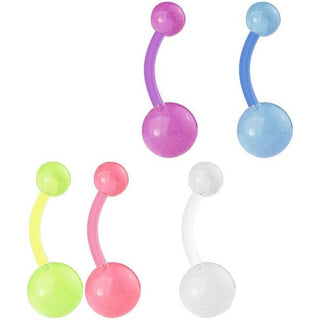 Belly Button Piercing Glow in the Dark , 5 pieces