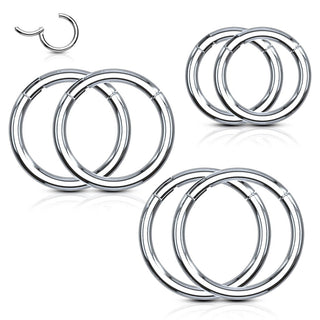 Ring Silber Clicker, 3 Paar