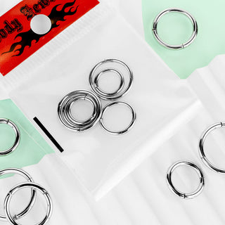 Ring Silber Clicker, 3 Paar