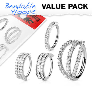 Ring Set Zirconia Bendable, 4  pieces
