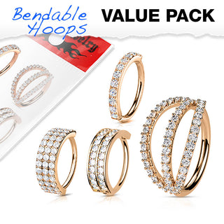 Ring Set Zirconia Bendable, 4  pieces