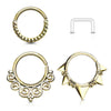 Septum Piercing Set Ring Retainer Bendable, 3  pieces