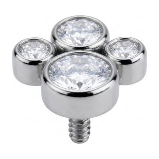 Titanium Top Four Point Cross Cluster Internally Threaded