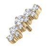 Titanium Top Curved Multi Cluster Arc Internally Threaded