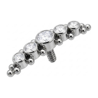 Titanium Top Curved Five Zirconia Arc Internally Threaded