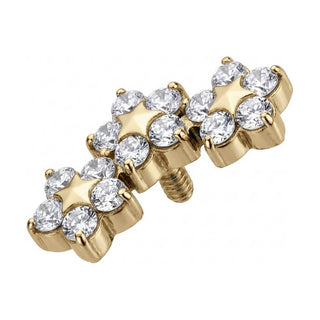 Titanium Top Triple Star Cluster Internally Threaded