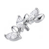 Titanium Top Curved Zirconia Leaf Branch Internally Threaded