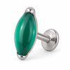 Titanium Labret Marquise Turquoise Natural Stone Internally Threaded
