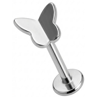 Titan Labret Kleiner Schmetterling Silhouette Aufsatz Innengewinde