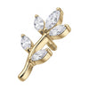 Titanium Top Curved Leaf Branch Internally Threaded