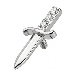Titanium Top Dagger With Zirconia Handle Internally Threaded