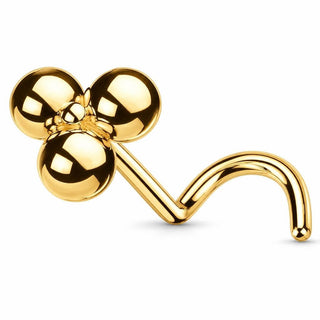 Titanium Nose Screw Triple Ball Cluster Push-In