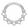 Titanium Ring Triangles Zirconia Clicker