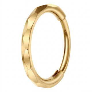 Titanium Ring Faceted Clicker