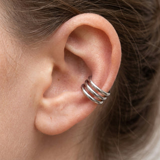 Titanium Ring Triple Band Clicker – getragen