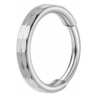 Titanium Ring Faceted Clicker
