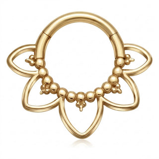 Titanium Ring Lotus Flower Clicker