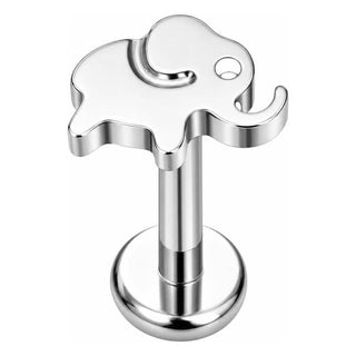 Titanium Labret Elephant Internally Threaded
