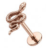 Titanium Labret Snake Internally Threaded