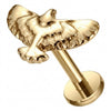 Titanium Labret Eagle Internally Threaded