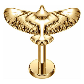 Titanium Labret Eagle Internally Threaded